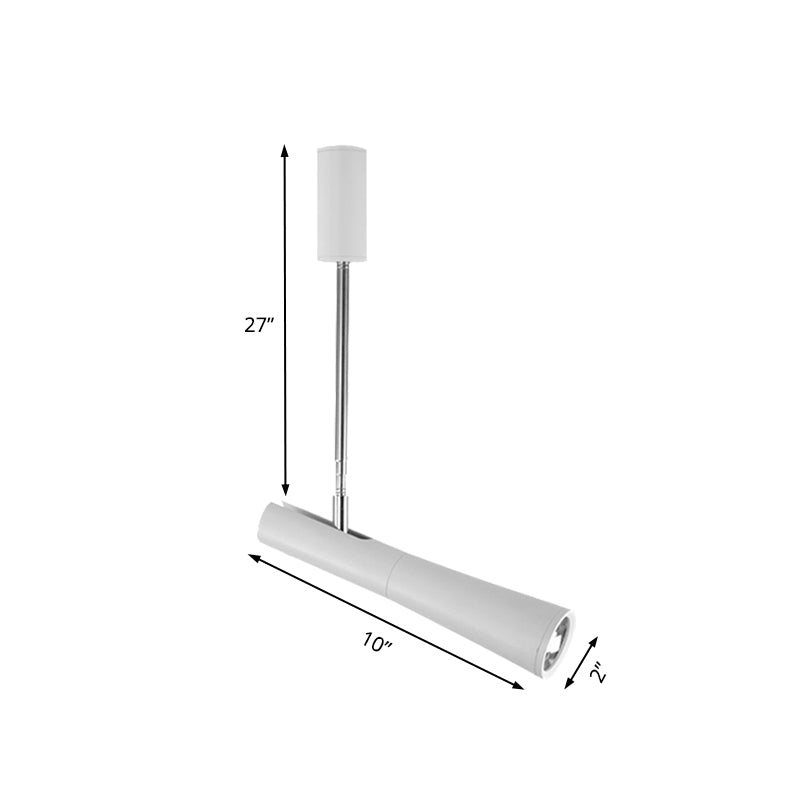 Iluminación colgante cónica en negro/blanco LED de techo colgante de metal moderno con articulación ajustable en cálido/blanco