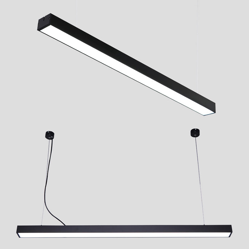 Acrylic Bar Shaped Hanging Lamp Simplicity LED Suspension Pendant Light for Office