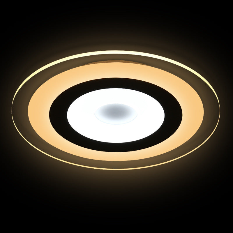White Disk Shaped Flush Light Simple Style LED Acrylic Ceiling Mounted Light for Bedroom