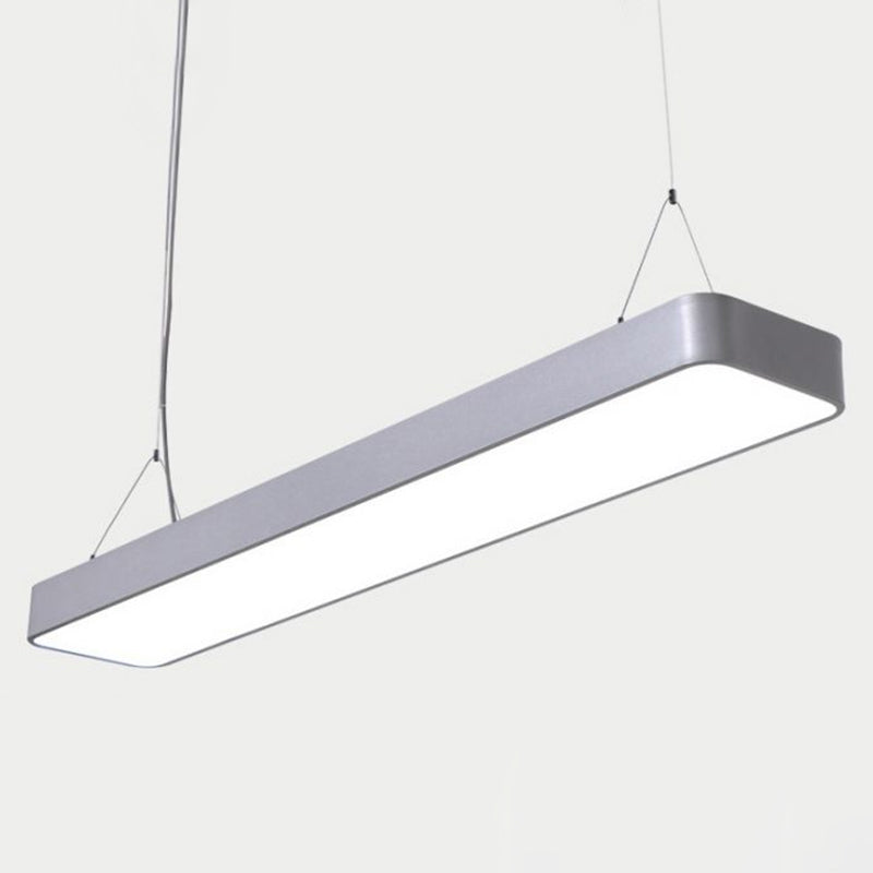 Einfache Rechteck -Anhänger Beleuchtung Metall Office LED Hängende Licht mit Acryldiffusor