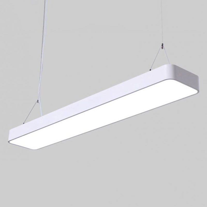 Einfache Rechteck -Anhänger Beleuchtung Metall Office LED Hängende Licht mit Acryldiffusor