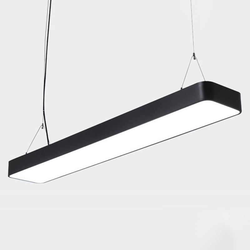 Einfache Rechteck -Anhänger Beleuchtung Metall Office LED Hängende Licht mit Acryldiffusor