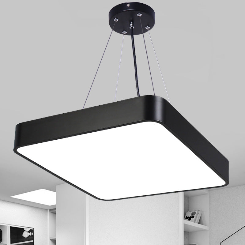 Square Office Hanging Light Metal Nordic LED kommerzielle Anhängerbeleuchtung mit Diffusor