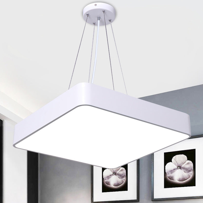 Square Office Hanging Light Metal Nordic LED kommerzielle Anhängerbeleuchtung mit Diffusor