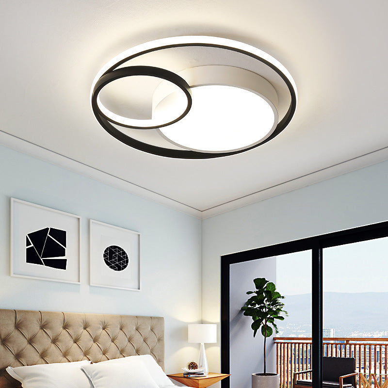 Nordic Halo Ring LED Unterputzleuchte aus Metall für Schlafzimmer, Deckeneinbau