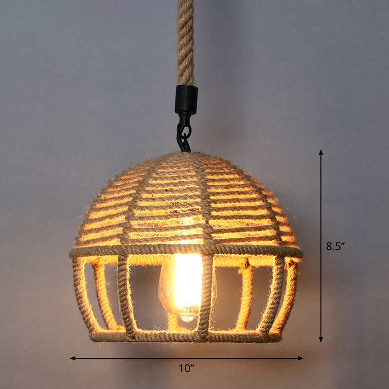 Luce a pendolo a pendolo a pendolo a gabbia a gabbia Sospensione in legno Sospensione per il ristorante