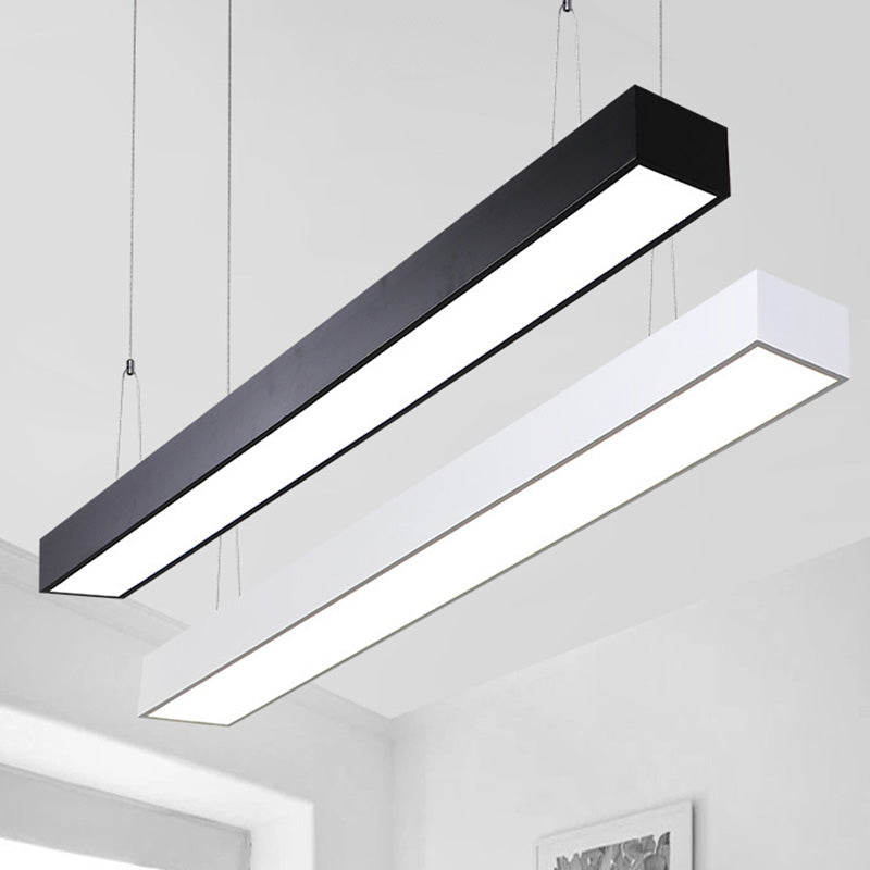 Minimalistische lineare LED -Federleuchte Aluminium -Büro Deckenleuchte