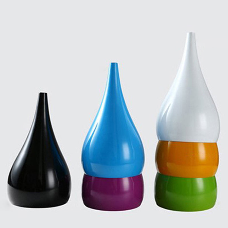 Tränendrop -geformte Decke Anhänger Makkaron Metall 1 Licht Speiseraum Leuchte Leuchte