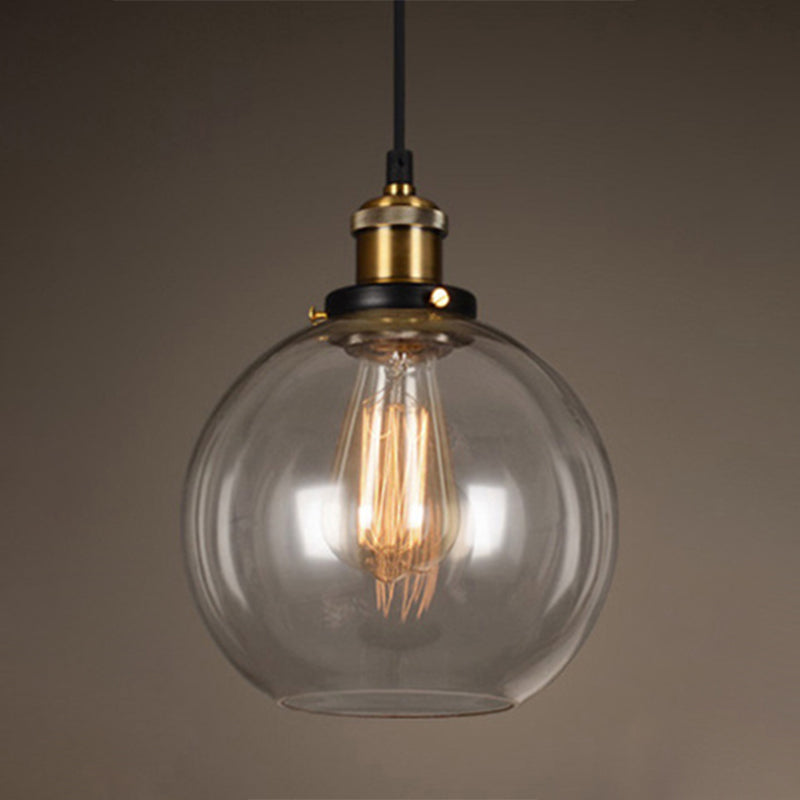 1-Head Glass Pendulum Light Nautical Geometric Shaped Dining Room Suspension Pendant Light