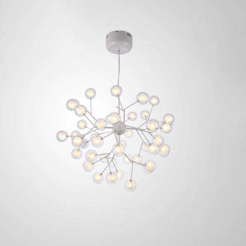 Minimalist Molecule Chandelier Double Glass Living Room Suspension Lighting Fixture