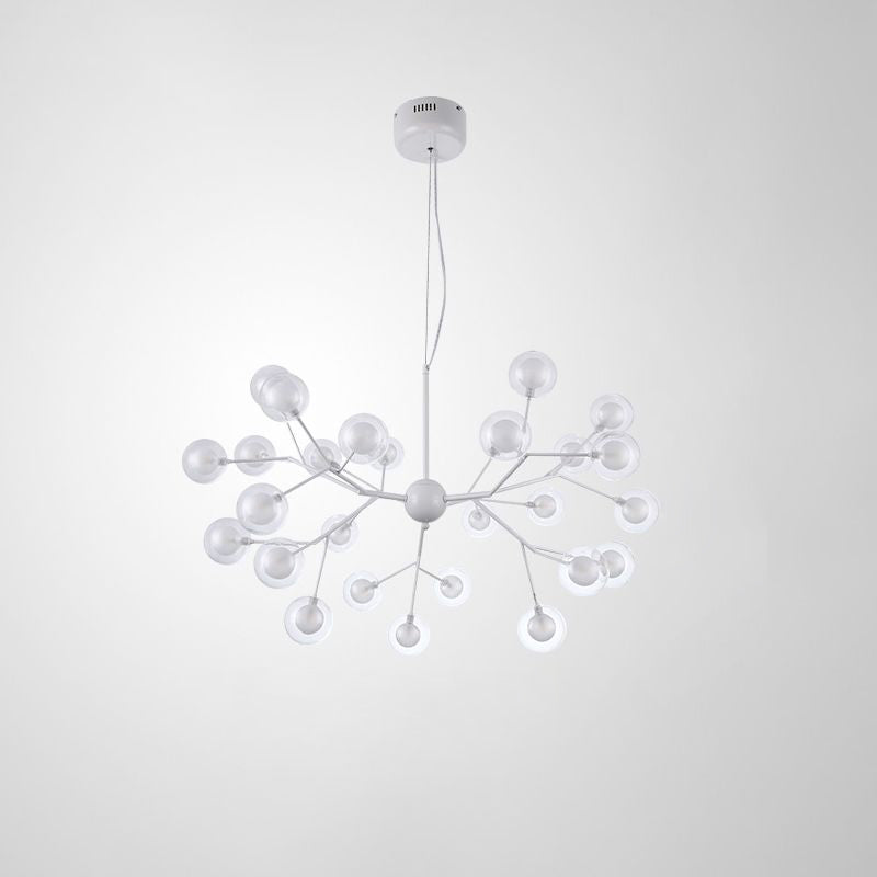 Minimalist Molecule Chandelier Double Glass Living Room Suspension Lighting Fixture