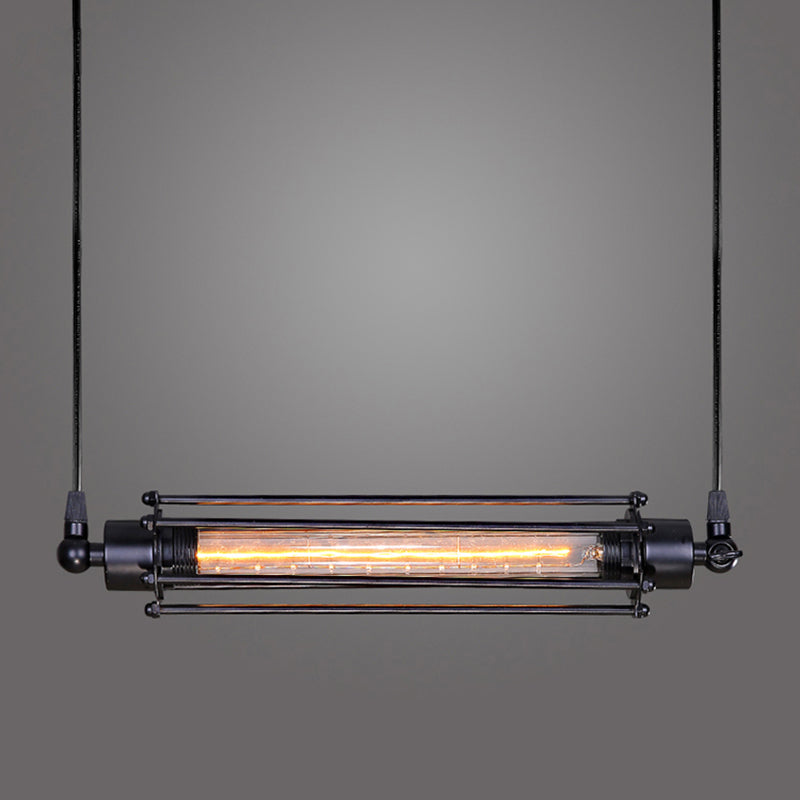 Lumo con soffitto a sospensione a sospensione per finitura nera Light Rustic Ferro 1-Bulb Lampada sospesa sull'isola