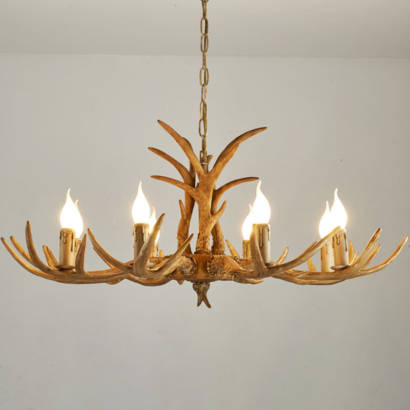 Bare Tree Branch Pendant Lamp Farmhouse Resin Chandelier Light Fixture for Restaurant