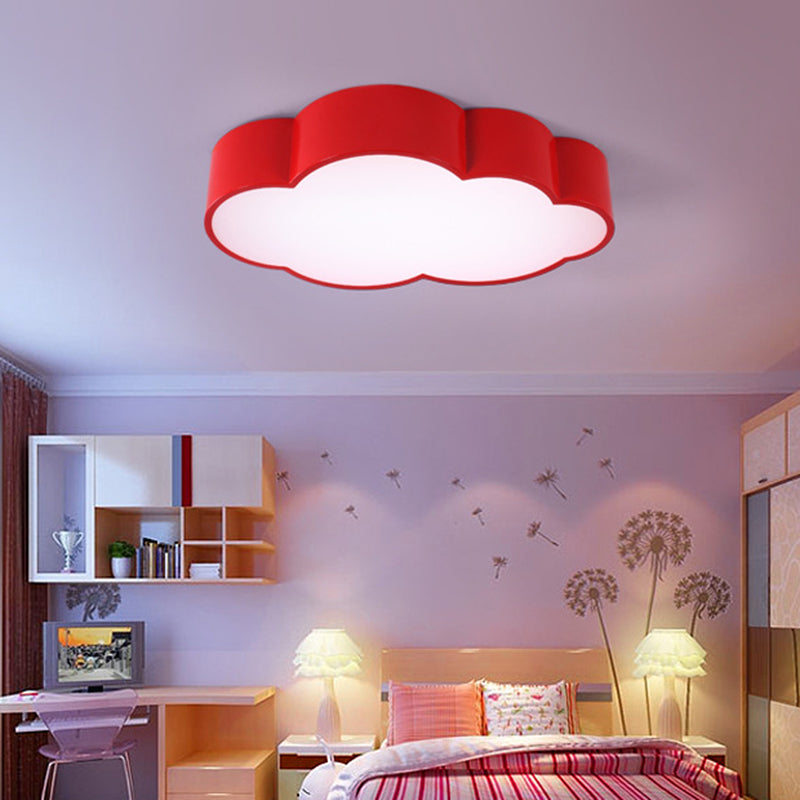 Cloud Shaped Bedroom Ceiling Mount Lamp Acrylic Cartoon LED Flush Mount Lighting Fixture