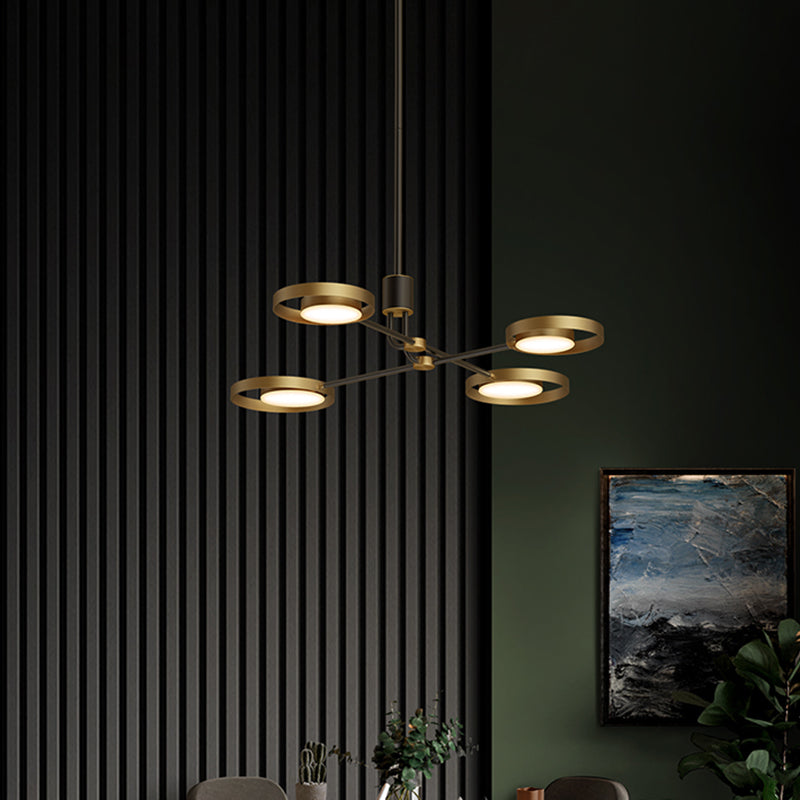 Molekulare Hanglampe postmoderner LED -Metallleuchterlicht mit Acryldiffusor