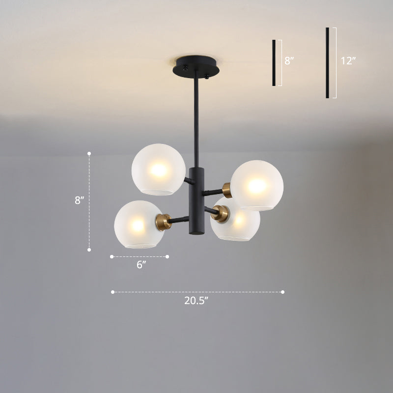 Lámpara colgada con cúpula de estilo de vidrio de estilo posmoderno accesorio de iluminación de lámpara