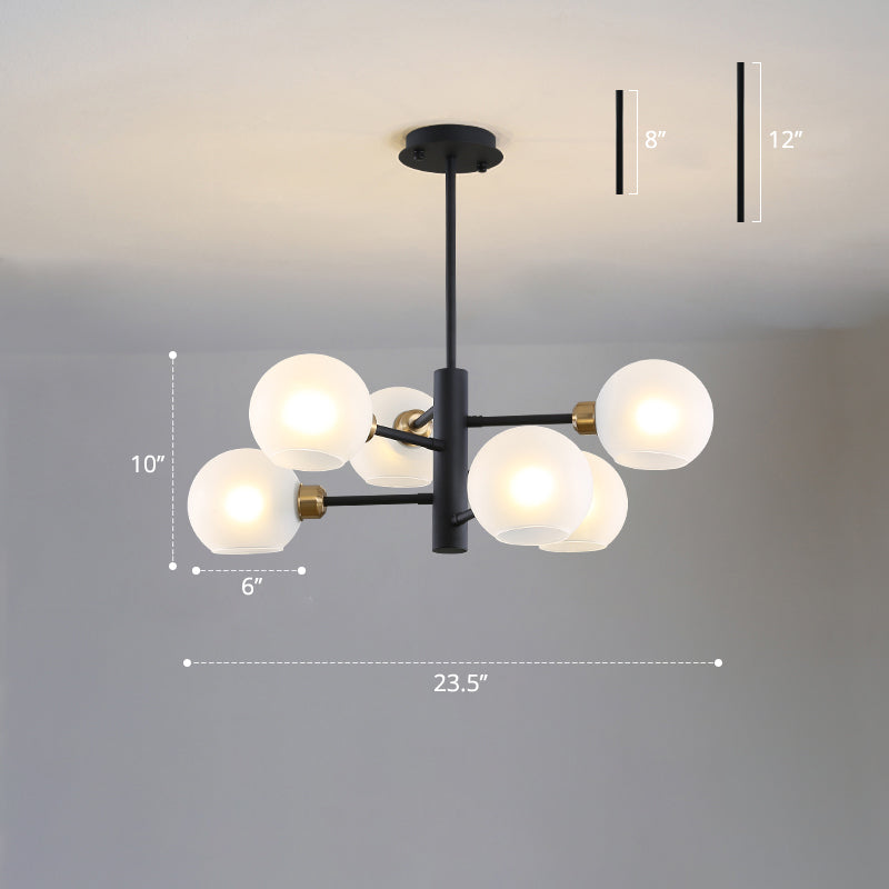 Lámpara colgada con cúpula de estilo de vidrio de estilo posmoderno accesorio de iluminación de lámpara