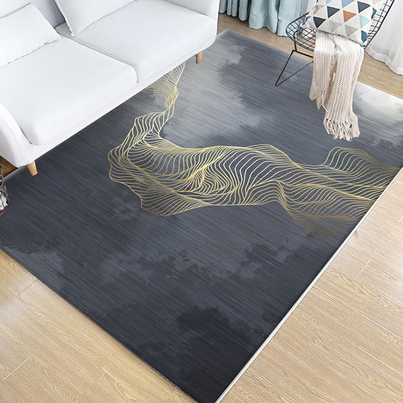 Multi Colored Bedroom Rug Novelty Geo Printed Indoor Rug Polypropylene Anti-Slip Pet Friendly Area Carpet
