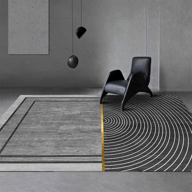 Multi Color Modern Rug Polyster Geo Printed Indoor Rug Anti-Slip Stain-Resistant Area Carpet for Living Room