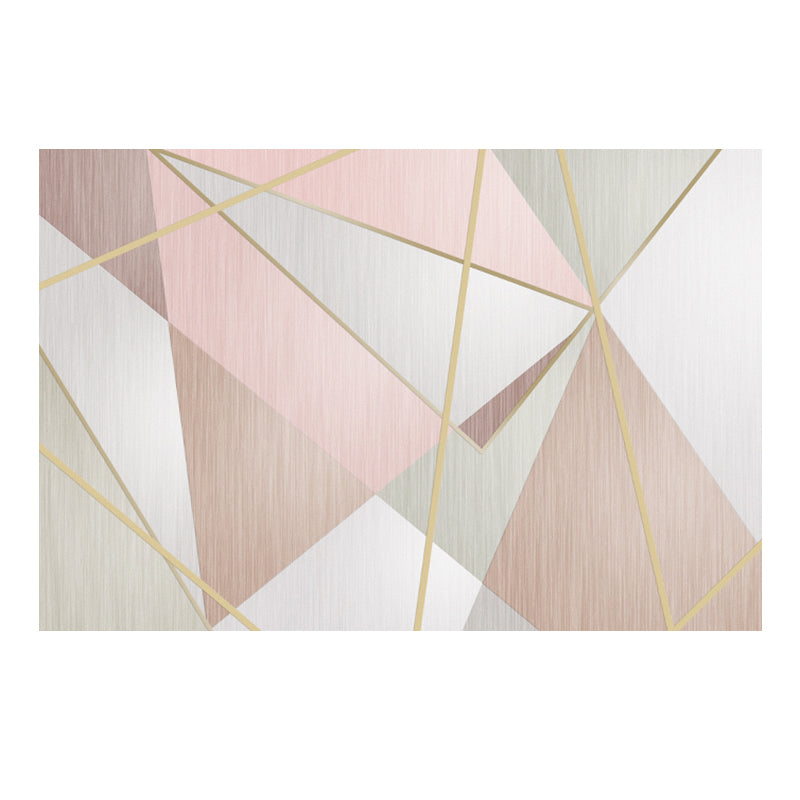 Multi Color Funky Rug Polypropylene Geo Pattern Indoor Rug Anti-Slip Backing Stain-Resistant Carpet for Living Room