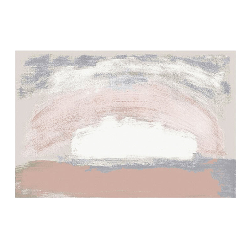 Multi Color Funky Rug Polypropylene Geo Pattern Indoor Rug Anti-Slip Backing Stain-Resistant Carpet for Living Room