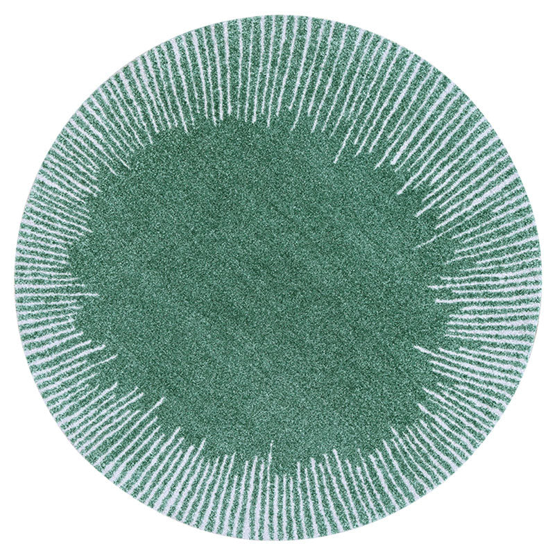 Nordic Stripe Printed Rug Multi Color Polyster Area Carpet Non-Slip Backing Machine Washable Indoor Rug for Bedroom