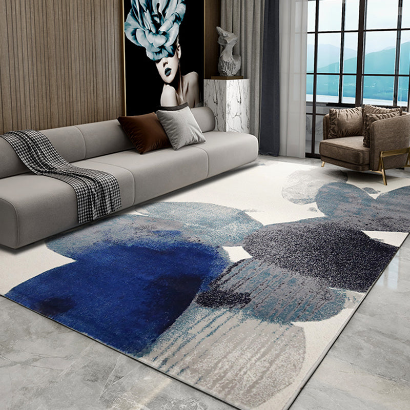 Scandianvian Living Room Rug Multi Color Geo Printed Area Carpet Synthetics Non-Slip Backing Stain-Resistant Rug