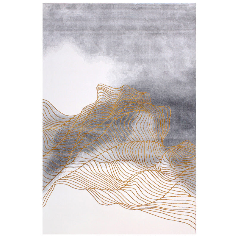 Nordic Living Room Rug Multi Color Abstract Pattern Area Carpet Synthetics Non-Slip Pet Friendly Indoor Rug