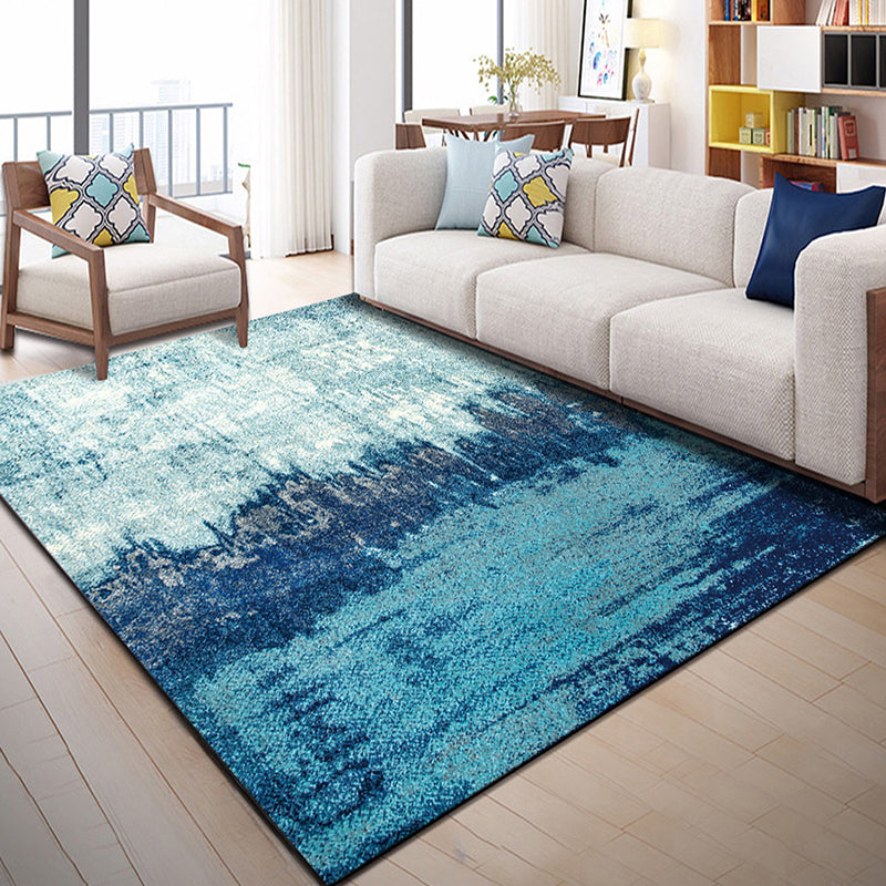 Nordic Geo Printed Rug Multi Color Polypropylene Area Carpet Non-Slip Backing Easy Care Indoor Rug for Parlor
