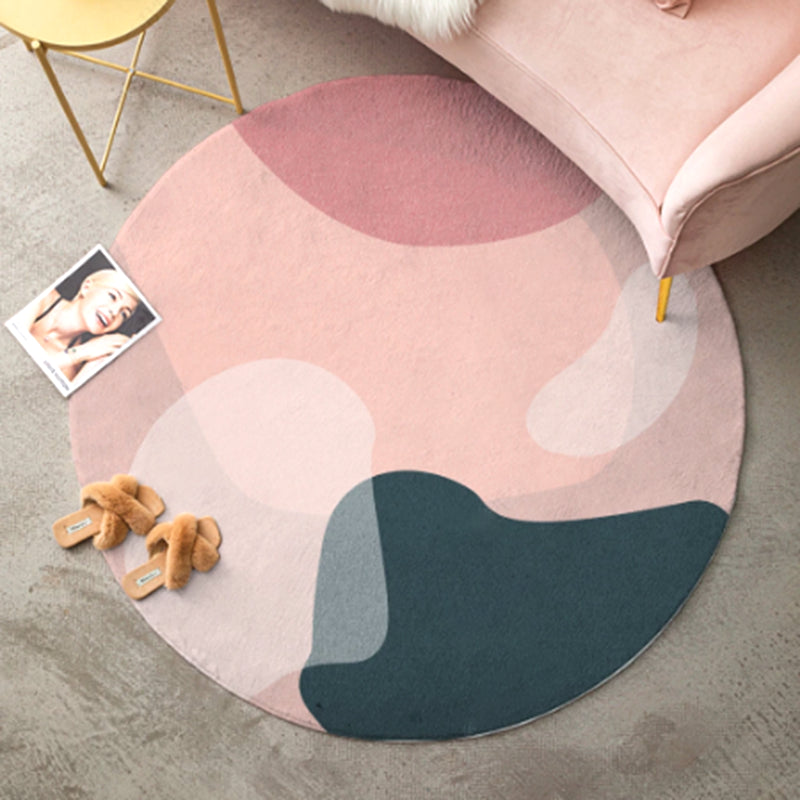 Novelty Decoration Rug Multi Color Geo Printed Area Carpet Synthetics Non-Slip Pet Friendly Washable Indoor Rug