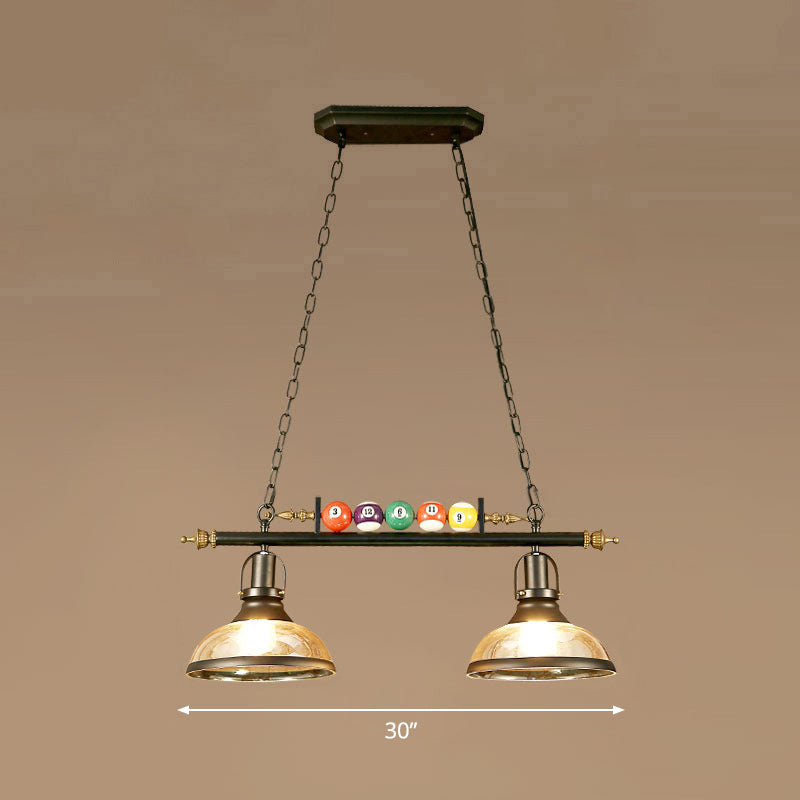 Billard Light Fixture Industrial Style Black Metal Island Pendentif For Restaurant