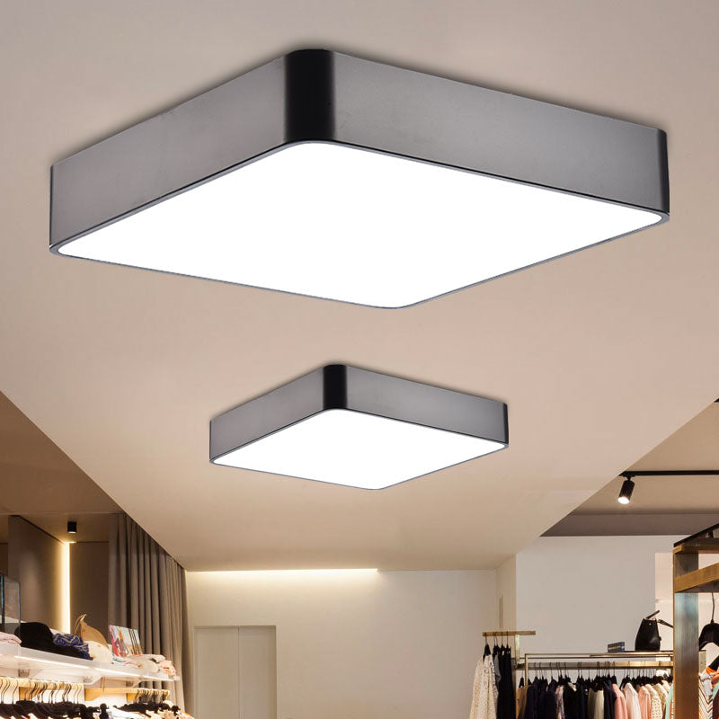 Geometric Shape Ceiling Mounted Fixture Minimalist Metal LED Flush Mount Light for Office