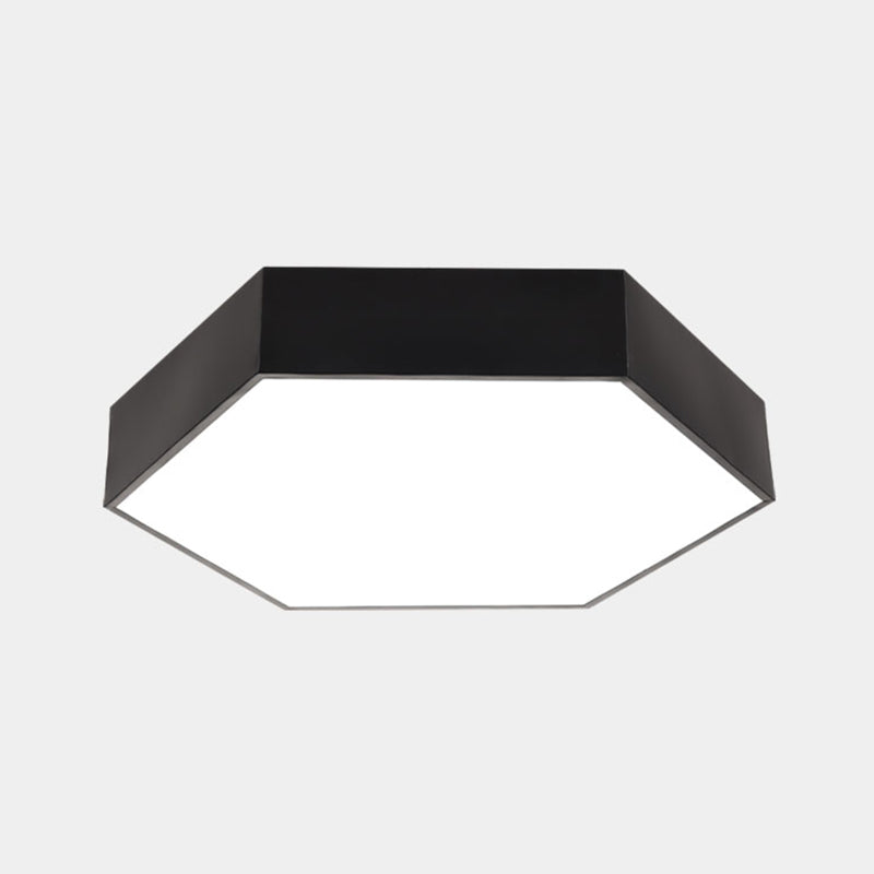 Geometric Shape Ceiling Mounted Fixture Minimalist Metal LED Flush Mount Light for Office