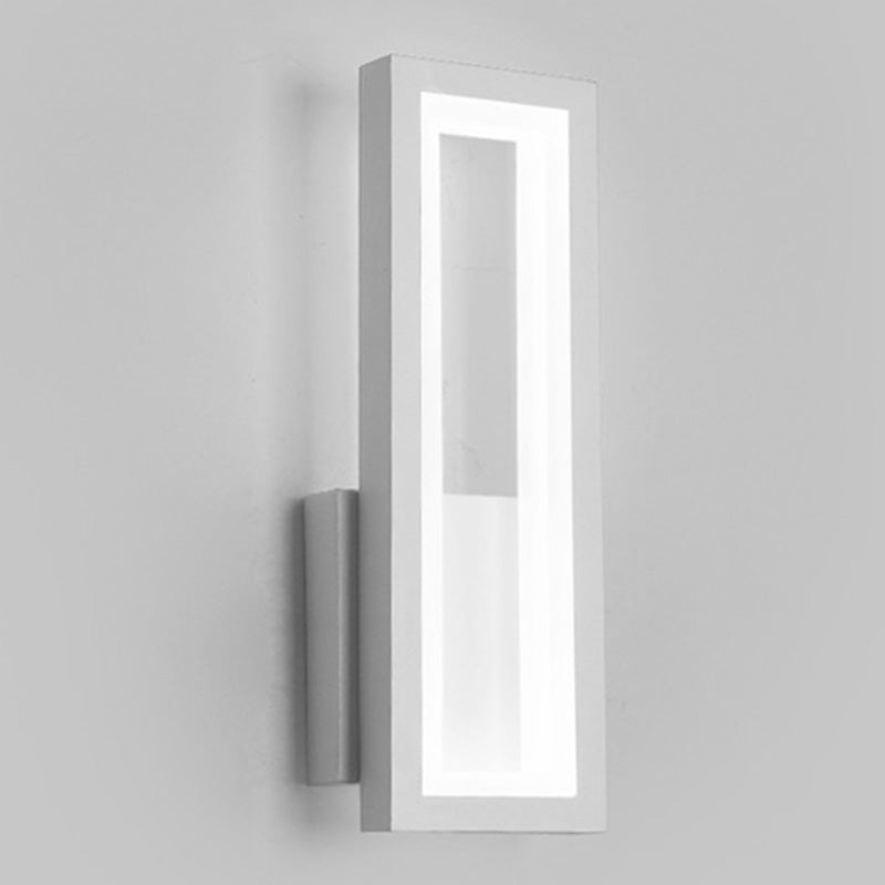 Modern Rectangular Wall Mounted Light Acrylic LED Bedside Sconce Lighting Fixture