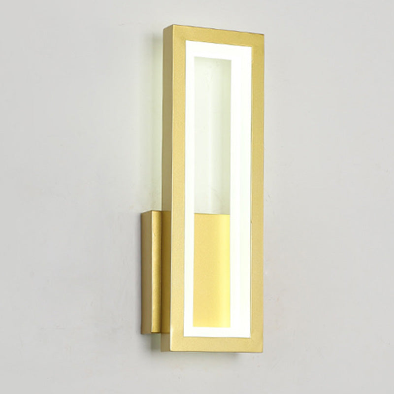 Modern Rectangular Wall Mounted Light Acrylic LED Bedside Sconce Lighting Fixture