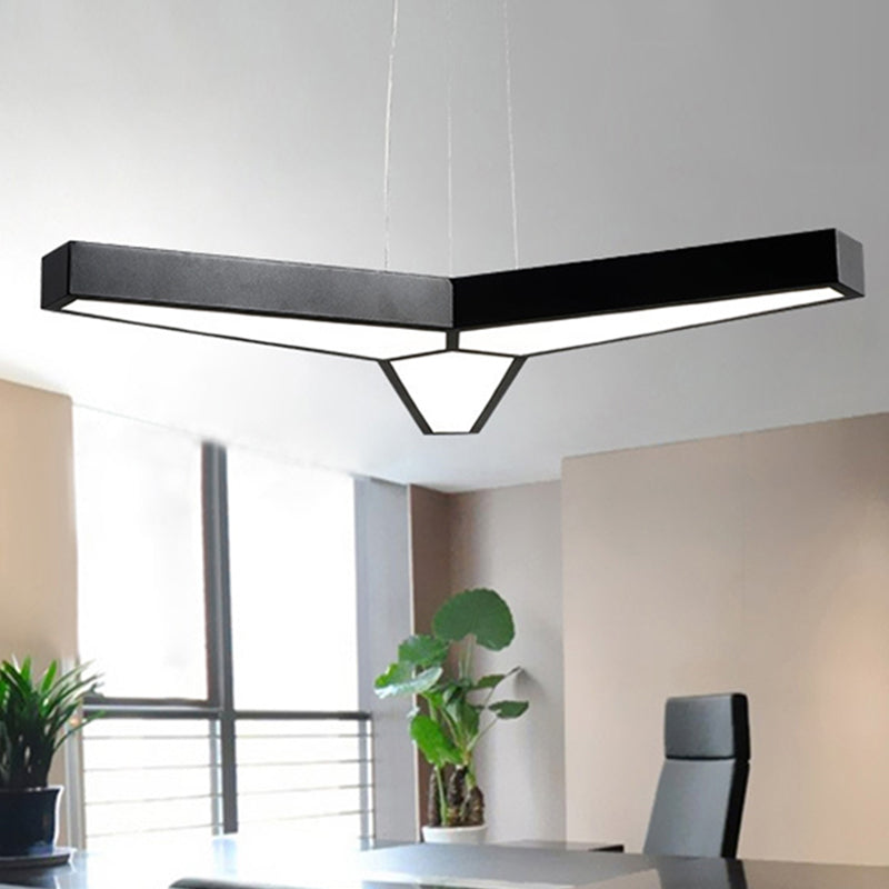 METALE Y Forma Lampada sospesa moderna 3 luci Kit di luce a soffitto a LED bianco in luce bianca/calda/naturale con diffusore acrilico