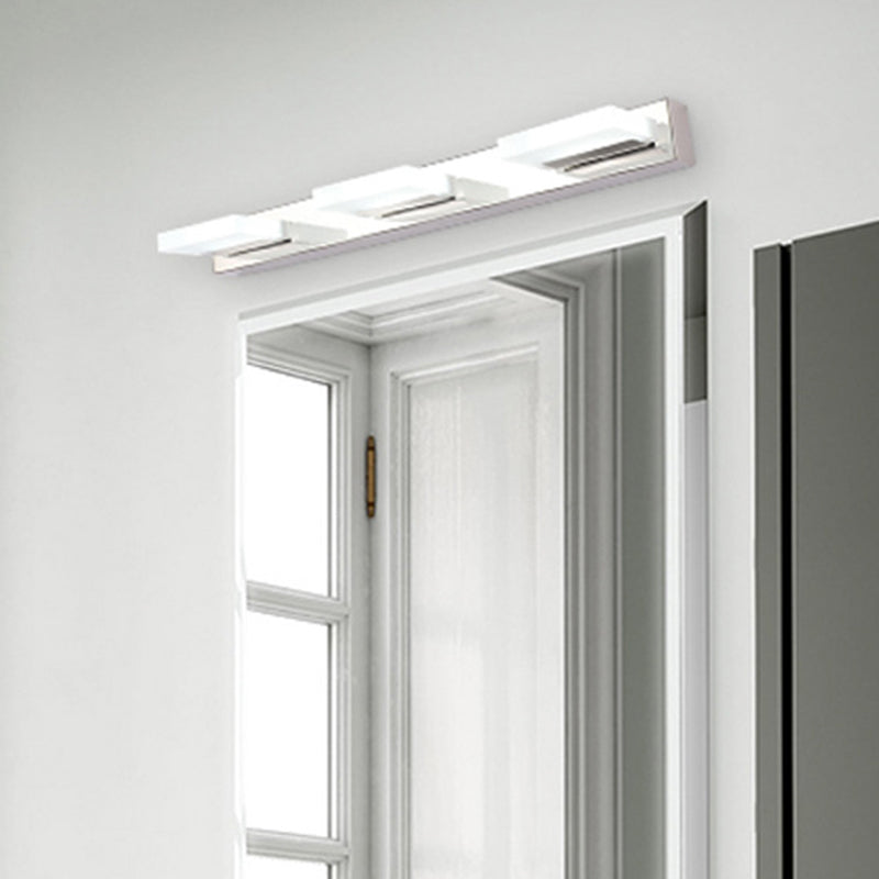 Rotatable quadratische Acryl -Waschtischlampe Minimalistische Nickel -LED -Wandleuchten für Bad