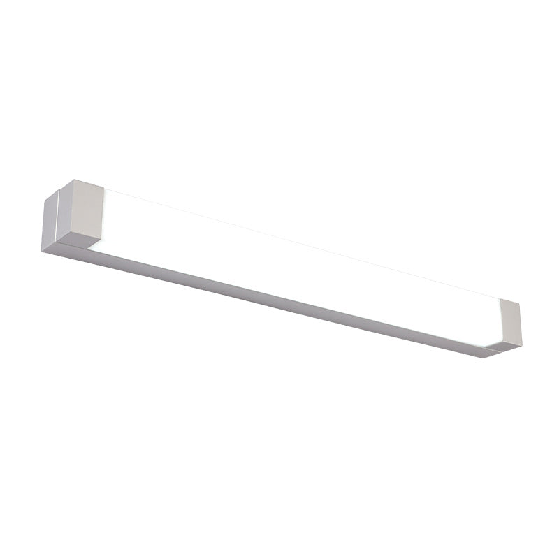 Nordic Rectangle Flush Mount Wall Sconce Acrylic Bathroom LED Vanity Light in White