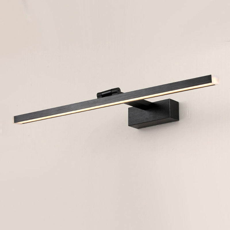 Luz de espejo de tocador lineal de metal Simplicidad LED Rotable Pared Lucina para baño para baño