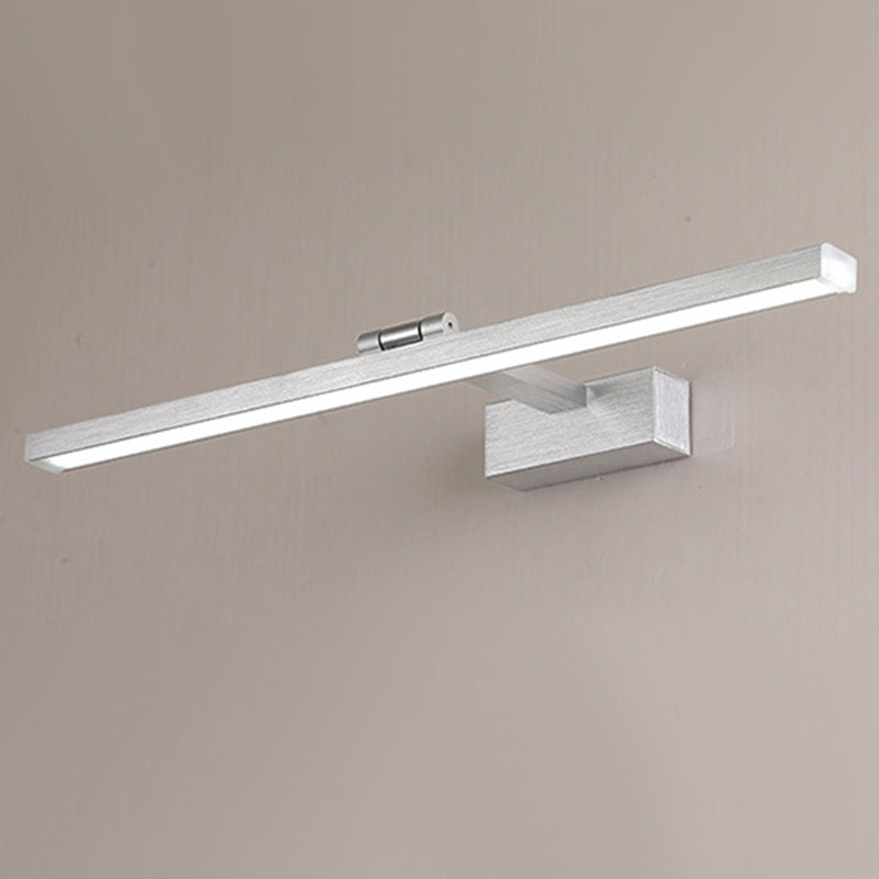 Luz de espejo de tocador lineal de metal Simplicidad LED Rotable Pared Lucina para baño para baño
