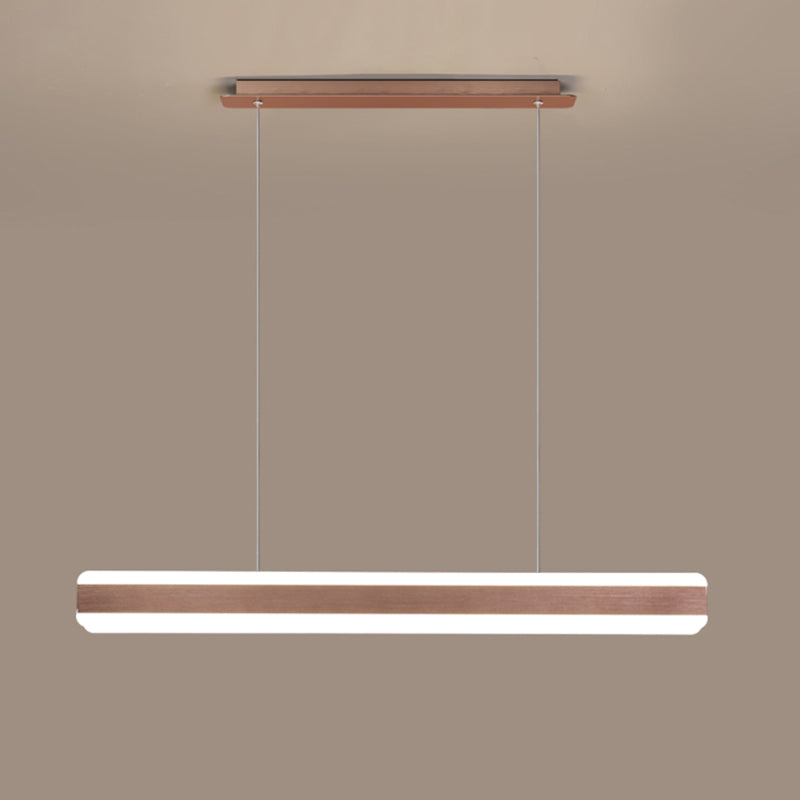 Linear Acrylic Hanging Light Fixture Minimalistic LED Island Pendant for Dining Room