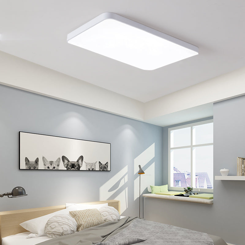 Simplicity Ultrathin Flush Ceiling Light Fixture Acrylic LED Conference Room Flushmount Lighting