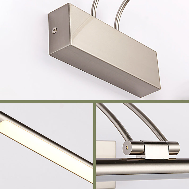 Tubular Vanity Wall Light Fixture Simplicity Acrylic Bathroom LED Sconce Lighting