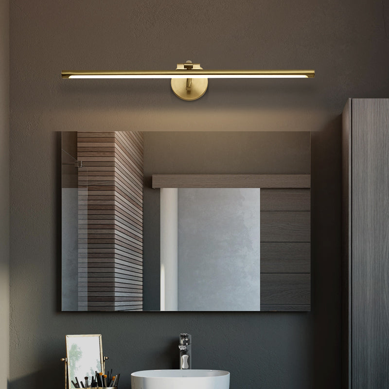 Stabförmige Metall Wandleuchte Badezimmer LED -Wandmontage Waschtisch Licht in Messing
