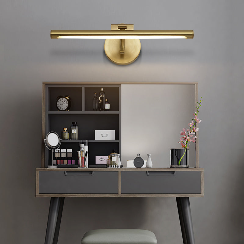 Stabförmige Metall Wandleuchte Badezimmer LED -Wandmontage Waschtisch Licht in Messing