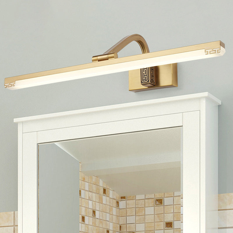 Illuminazione da parete in acrilico tradizionale a LED lineare regolabile per illuminazione da parete per bagno