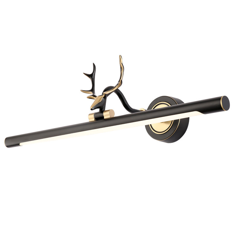 Antler Bathroom Vanity Lighting Rustic Metal LED Tube Wall Sconce Light with Adjustable Joint