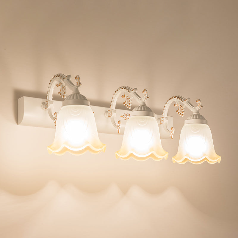 MOLTO FLOWER VASITY LIGHT LIGHT Vintage Ombre Glassato Glass Montaggio Montaggio Luce per bagno