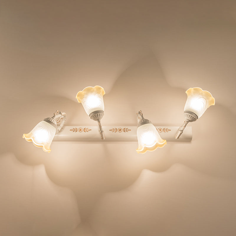 MOLTO FLOWER VASITY LIGHT LIGHT Vintage Ombre Glassato Glass Montaggio Montaggio Luce per bagno