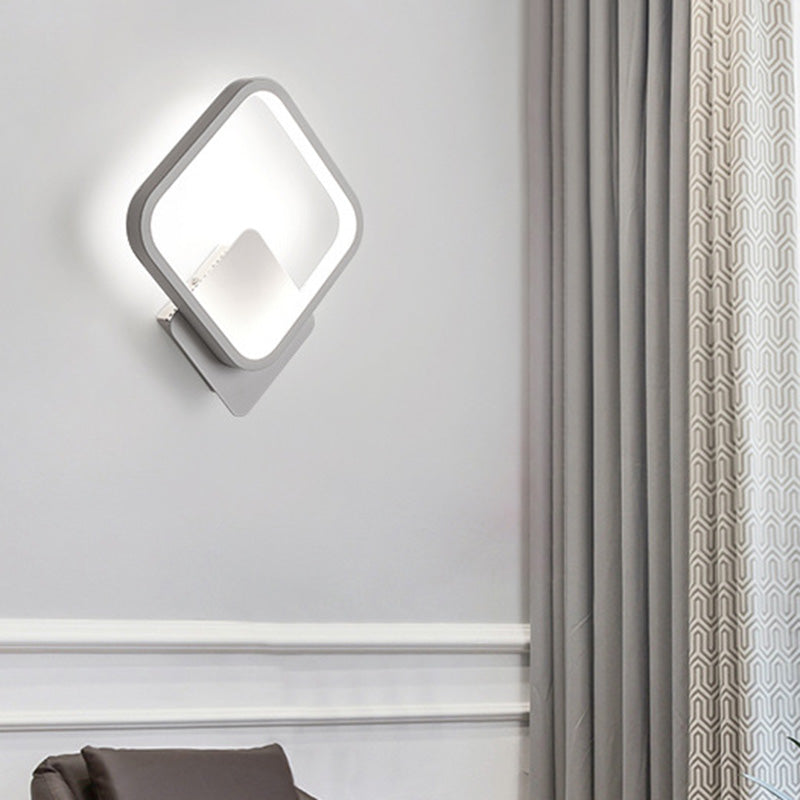 Halo woonkamer muur sconce verlichting acryl minimalistisch led muur licht in wit